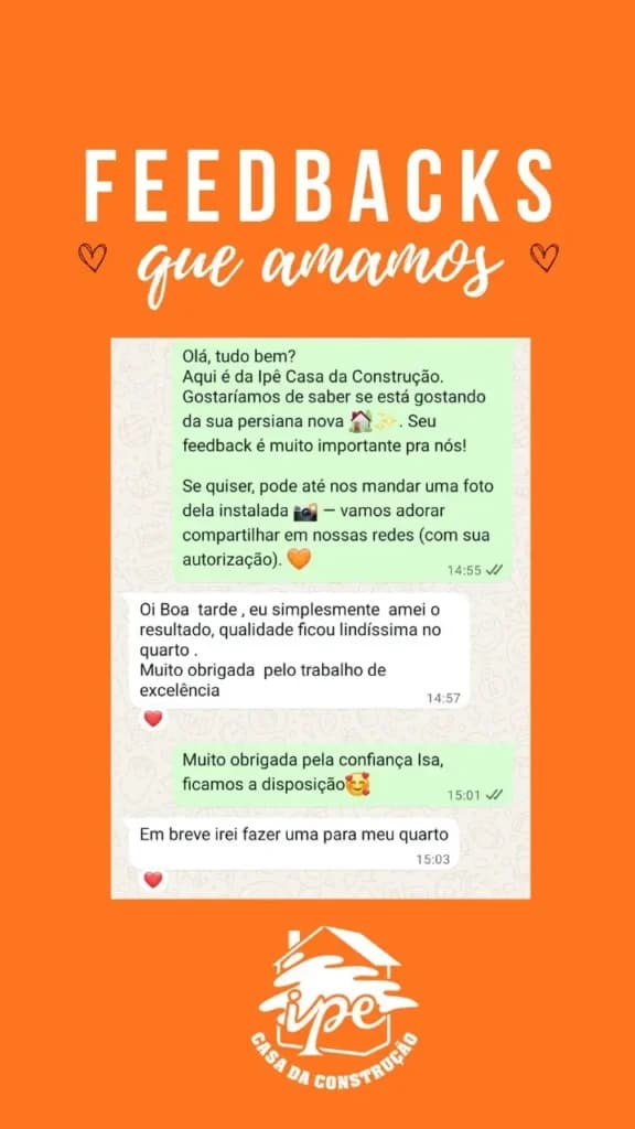 Avaliação positiva de cliente sobre o atendimento